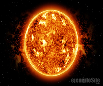 Imagen ilustrativa del Sol sobre fondo oscuro