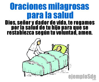 Ilustración sobre las oraciones por la salud.