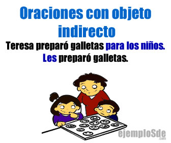Teresa preparó galletas para los niños. Les preparó galletas.